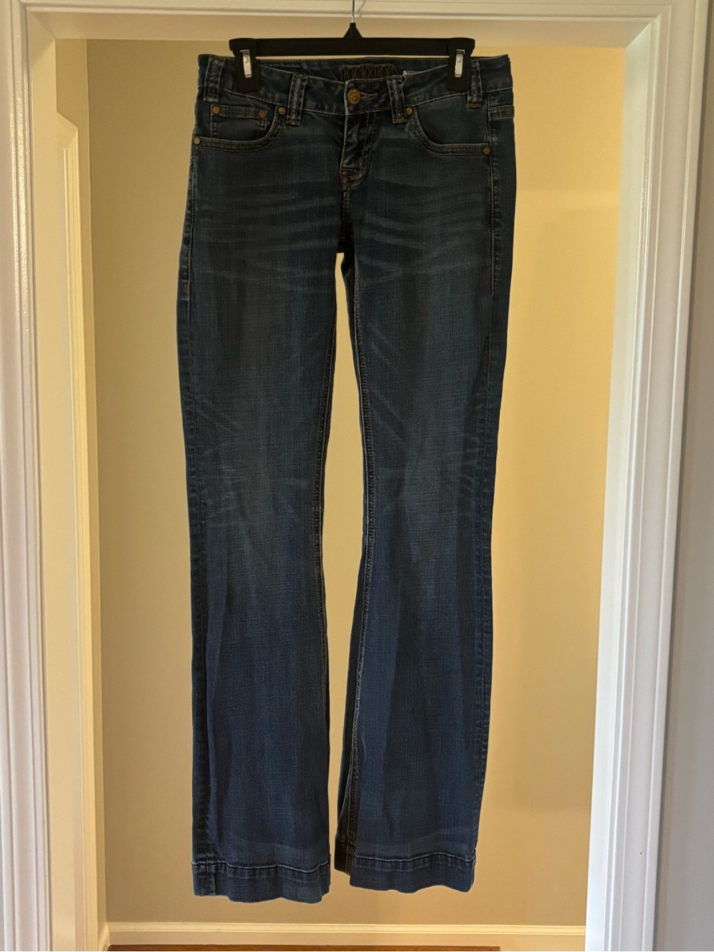 Rock & Roll Cowgirl Dark Blue Flare Jeans